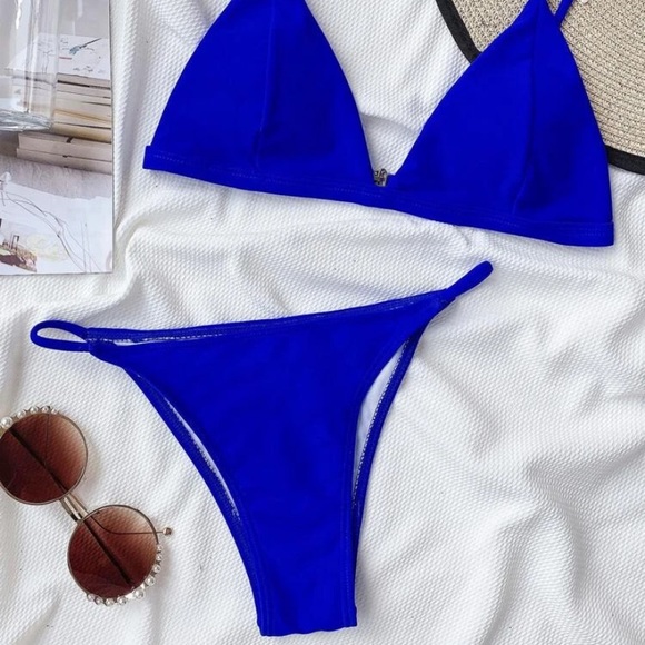 NWOT SHEIN blue bikini bottoms size M - Picture 1 of 4